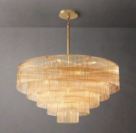 Dimarion Round Glass Chandelier 50"