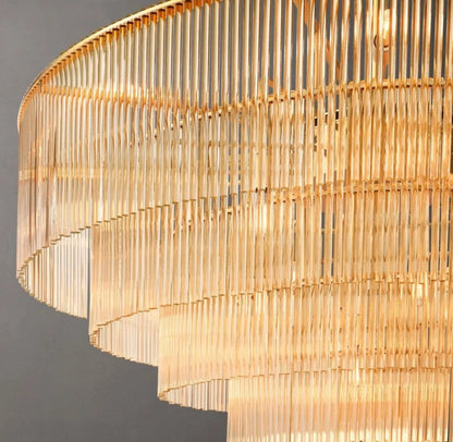 Dimarion Round Glass Chandelier 50"
