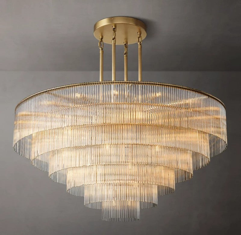 Dimarion Round Glass Chandelier 60″