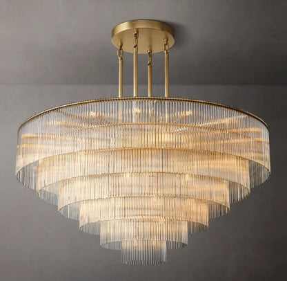 Dimarion Round Glass Chandelier 60″