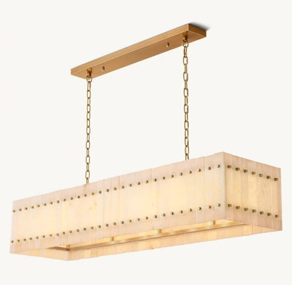 Aurelix Alabaster Linear Chandelier 54" 72"
