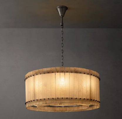Aurelix Alabaster Round Chandelier