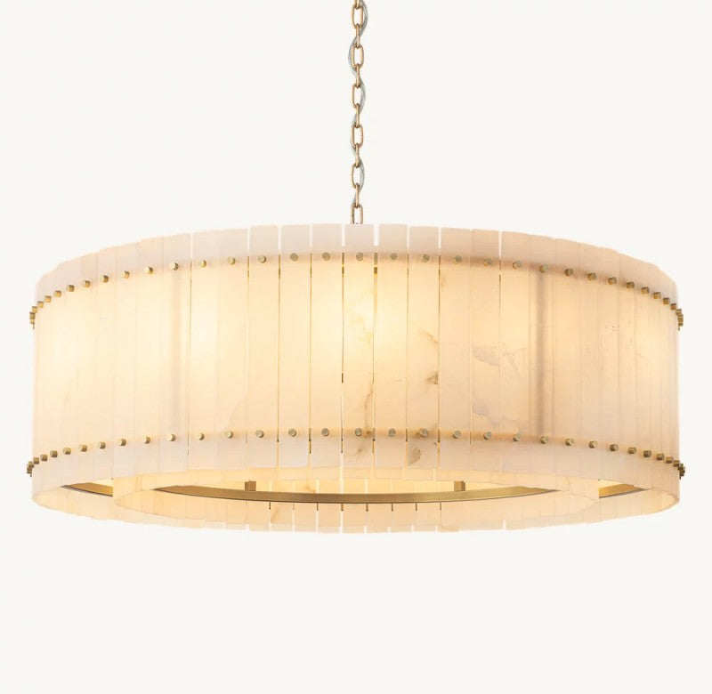 Aurelix Alabaster Round Chandelier