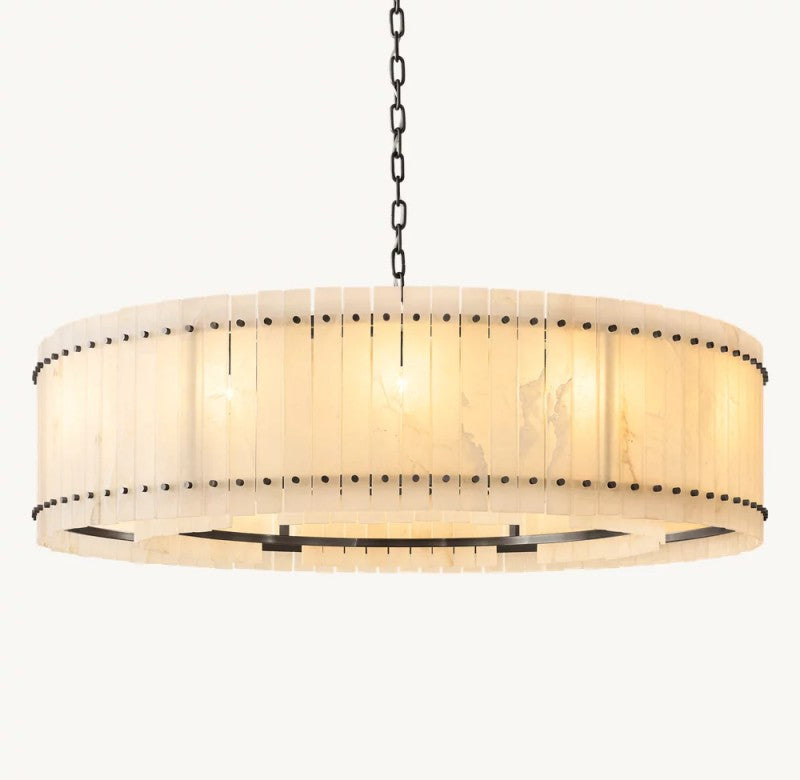 Aurelix Alabaster Round Chandelier