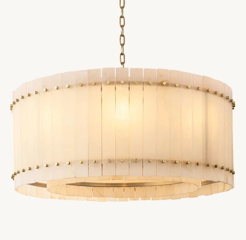 Aurelix Alabaster Round Chandelier