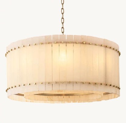 Aurelix Alabaster Round Chandelier