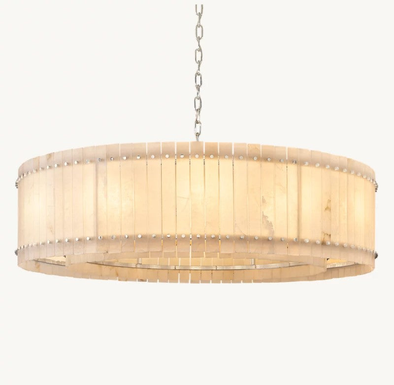 Aurelix Alabaster Round Chandelier