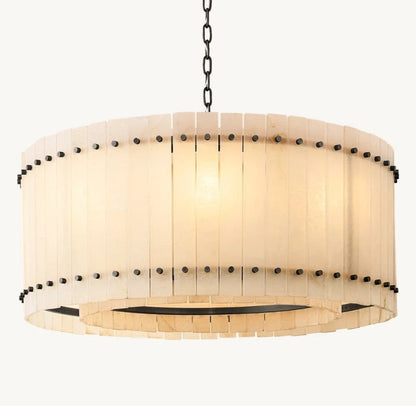 Aurelix Alabaster Round Chandelier