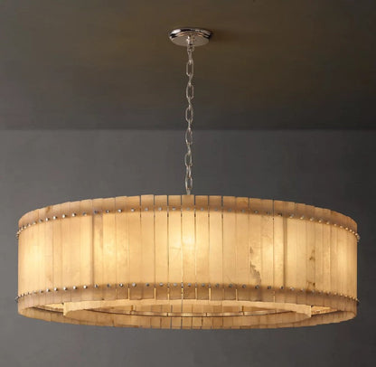 Aurelix Alabaster Round Chandelier