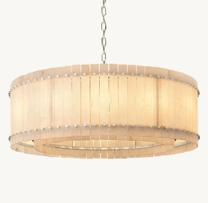 Aurelix Alabaster Round Chandelier