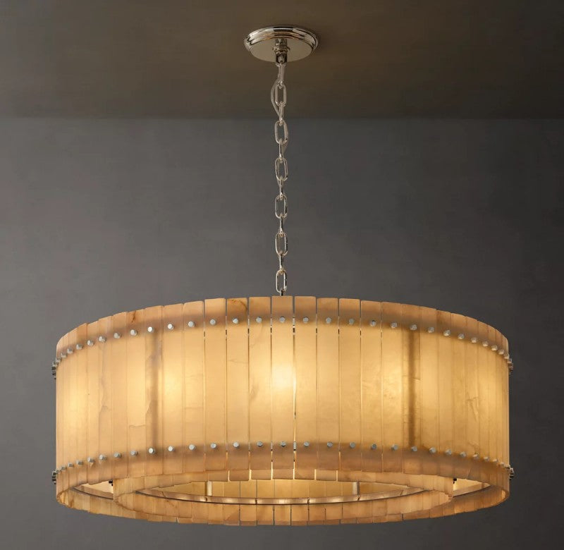 Aurelix Alabaster Round Chandelier