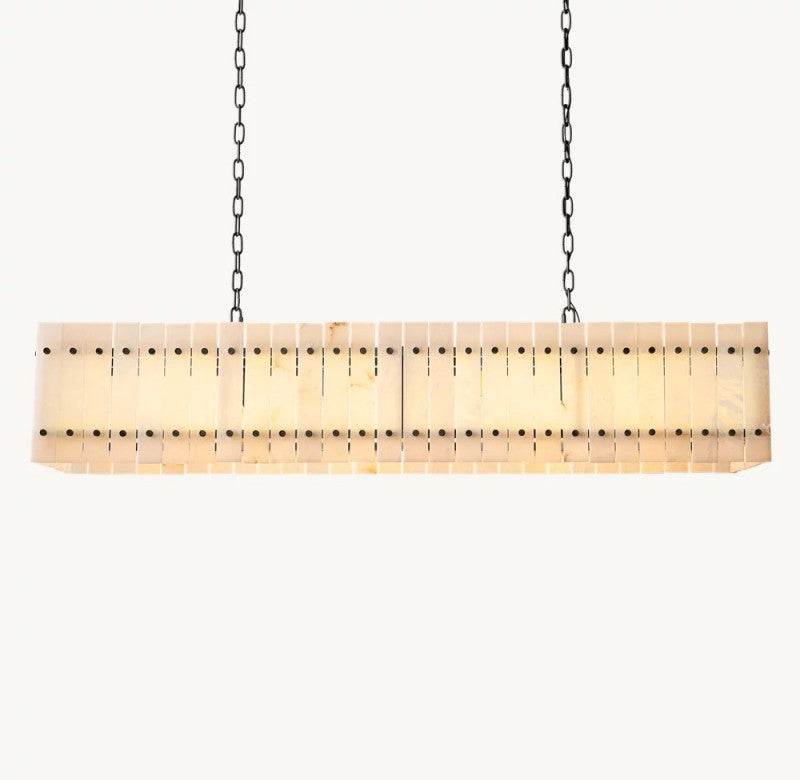 Aurelix Alabaster Linear Chandelier 54" 72"