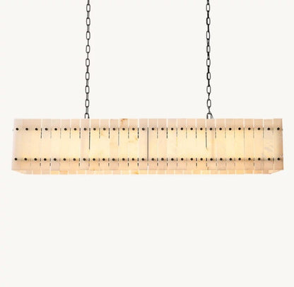 Aurelix Alabaster Linear Chandelier 54" 72"
