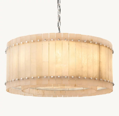 Aurelix Alabaster Round Chandelier