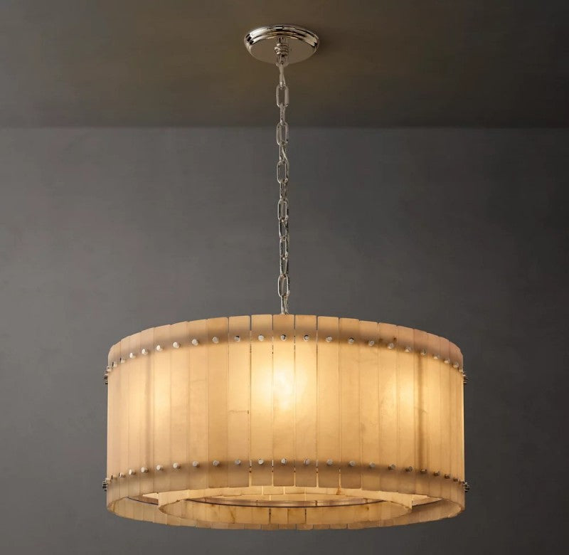 Aurelix Alabaster Round Chandelier
