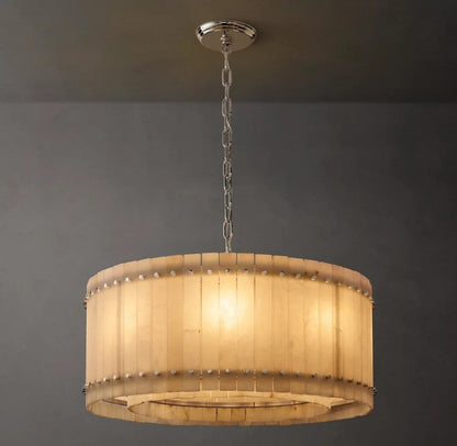 Aurelix Alabaster Round Chandelier