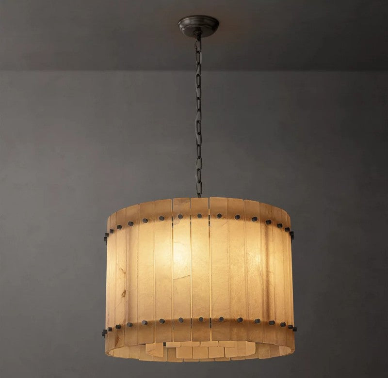 Aurelix Alabaster Round Chandelier
