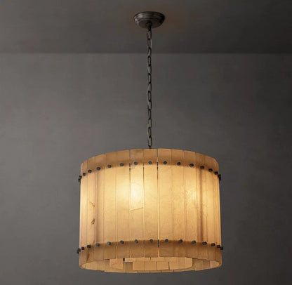 Aurelix Alabaster Round Chandelier