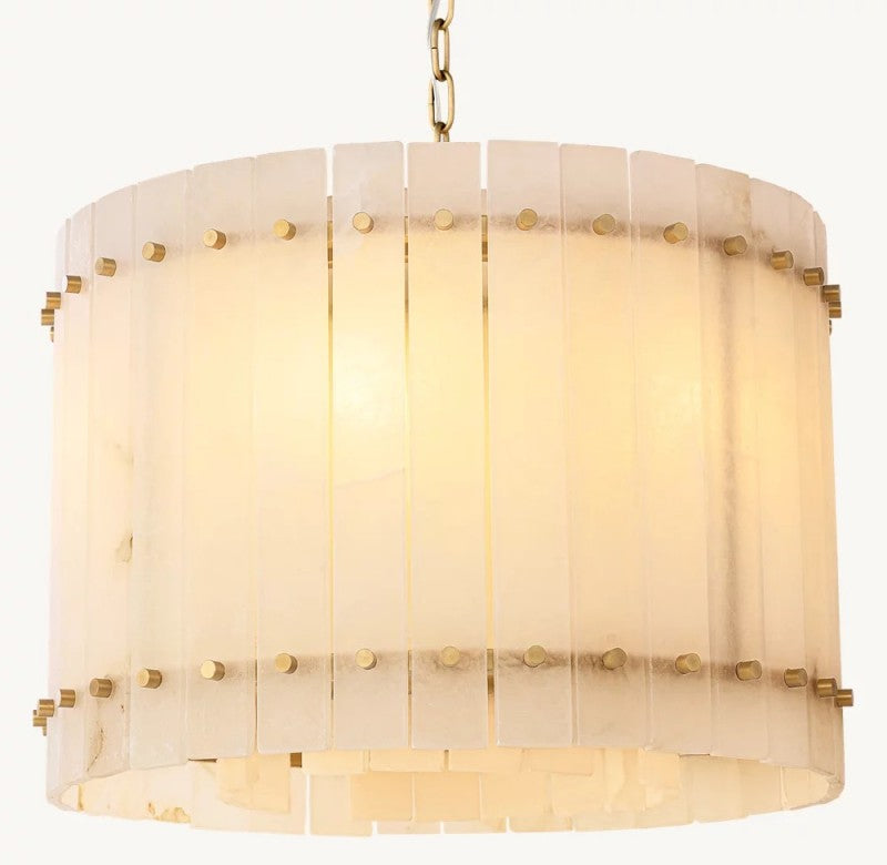 Aurelix Alabaster Round Chandelier