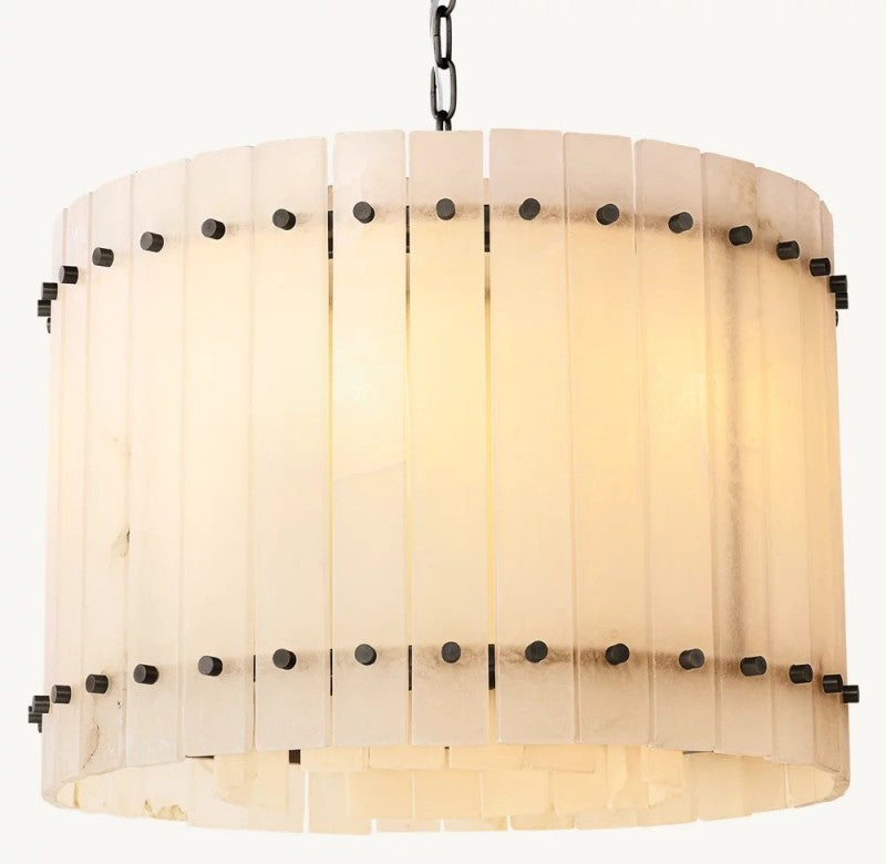 Aurelix Alabaster Round Chandelier