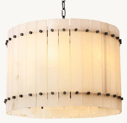 Aurelix Alabaster Round Chandelier