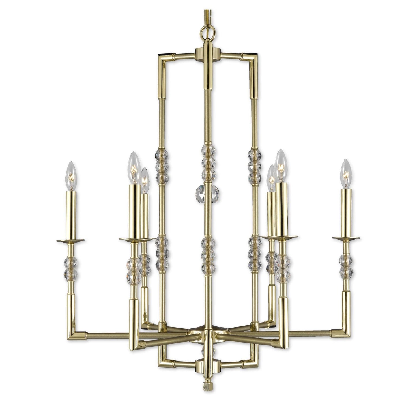American Brass And Crystal Magro 6 Light Chandelier Cp382917