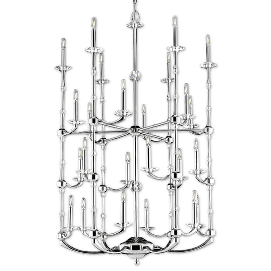 American Brass And Crystal American Brass And Crystal Kensington Helix 24 Light Chandelier Cp477421
