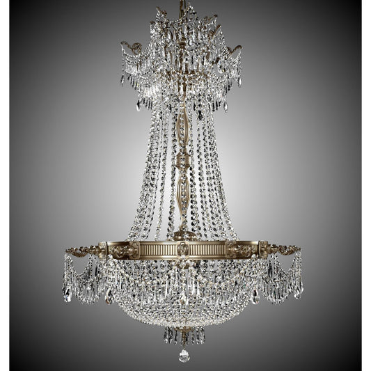 American Brass And Crystal Valencia 36 Inch 12 Light Chandelier Cp312990