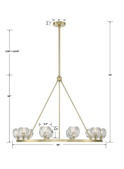Agron 10 Light Crystal Chandelier