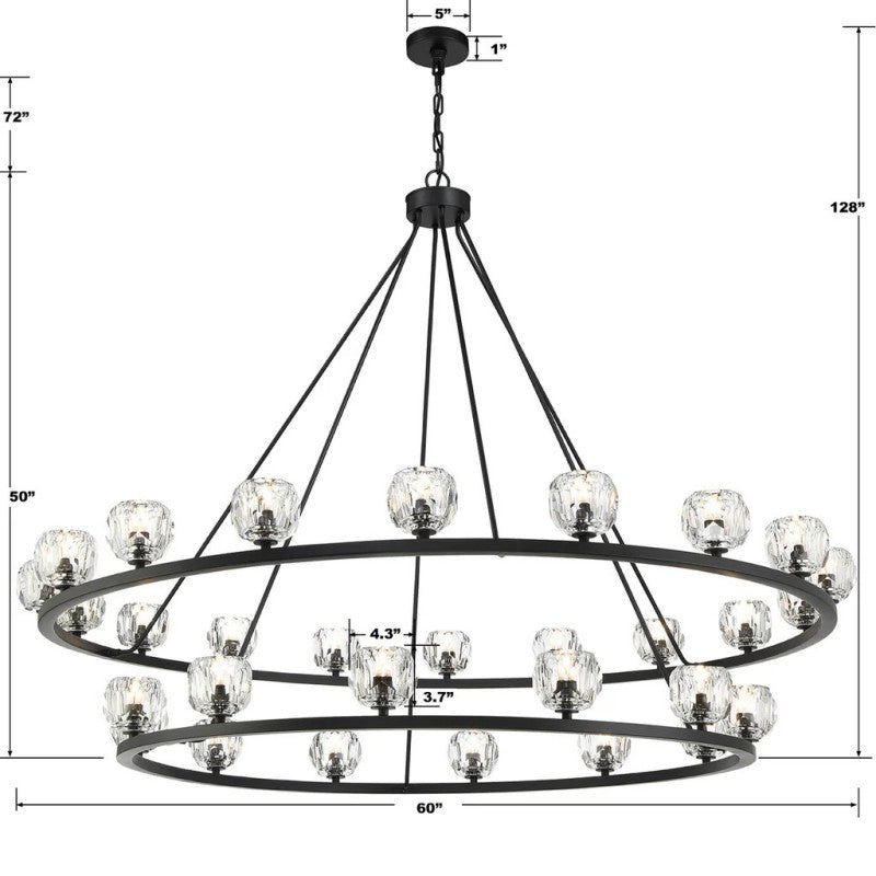 Agron 30 Light Crystal Chandelier