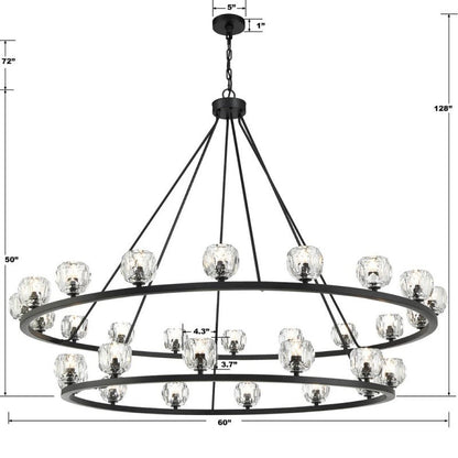 Agron 30 Light Crystal Chandelier