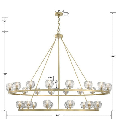 Agron 30 Light Crystal Chandelier