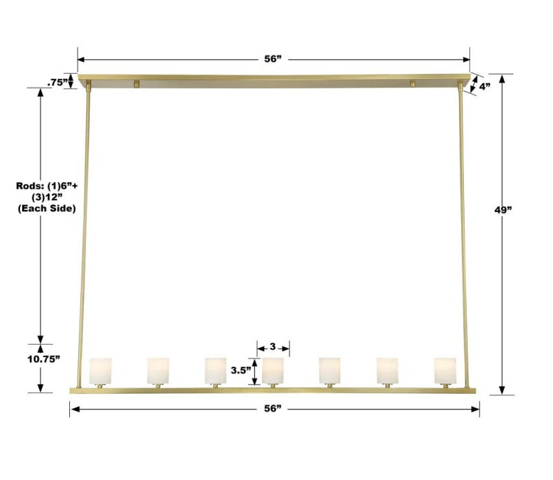 Agron 7 Light Alabaster Chandelier