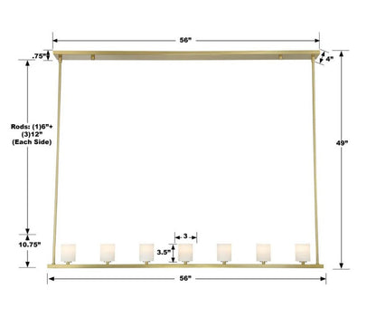 Agron 7 Light Alabaster Chandelier