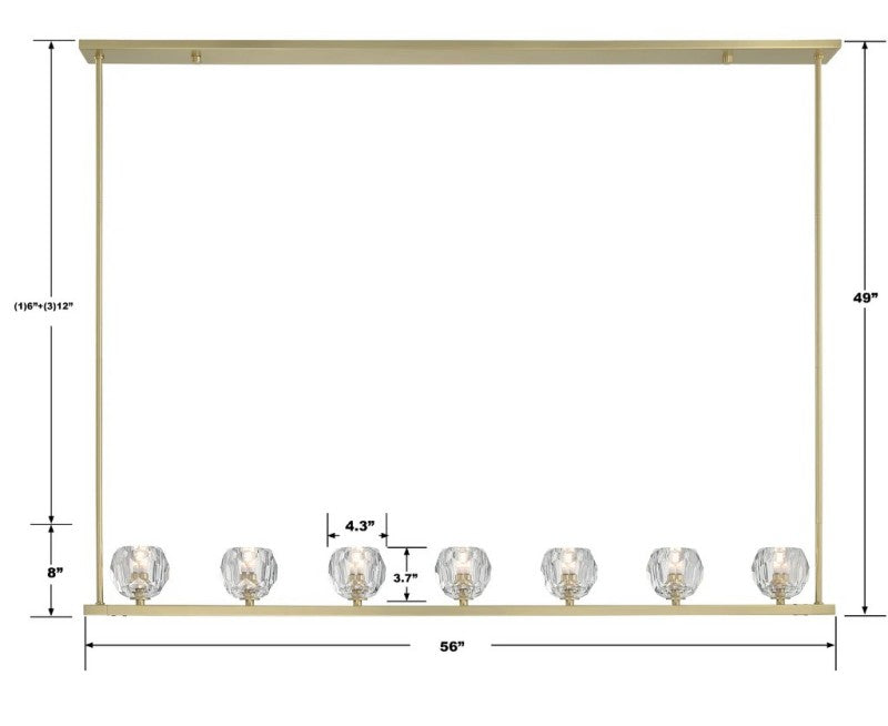 Agron 7 Light Crystal Chandelier