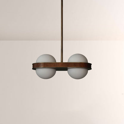 Arris Walnut Bronze Orb Cluster Pendant