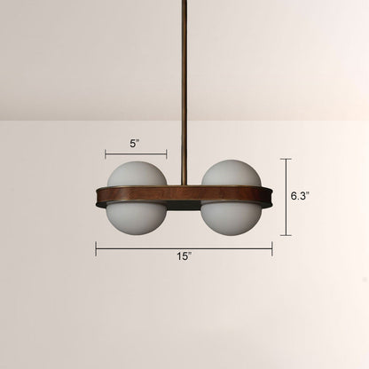 Arris Walnut Bronze Orb Cluster Pendant