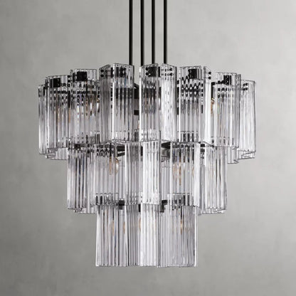 Art Glass Delsia Round Chandelier 38"