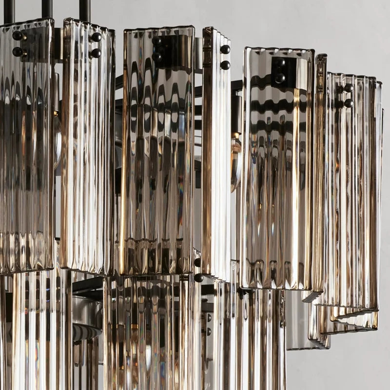 Art Glass Delsia Round Chandelier 38"