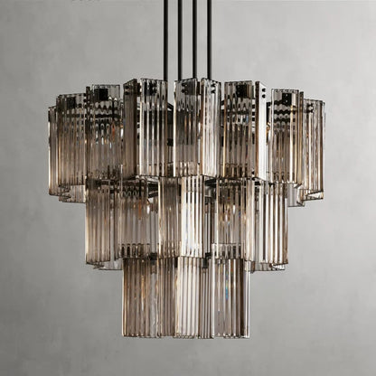 Art Glass Delsia Round Chandelier 38"