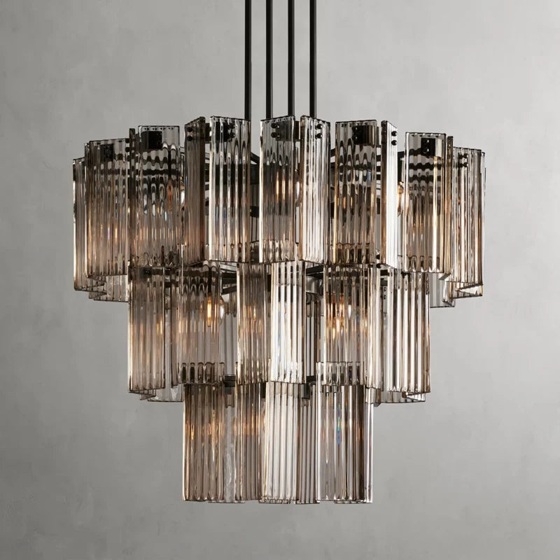 Art Glass Delsia Round Chandelier 38"