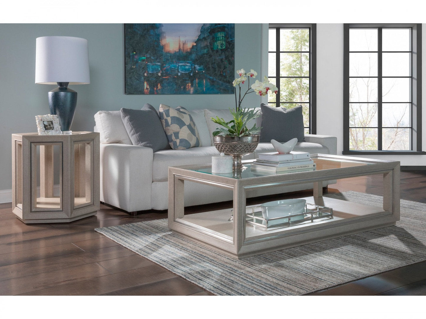 Artistica Home Zeitgeist Linen Cocktail Table