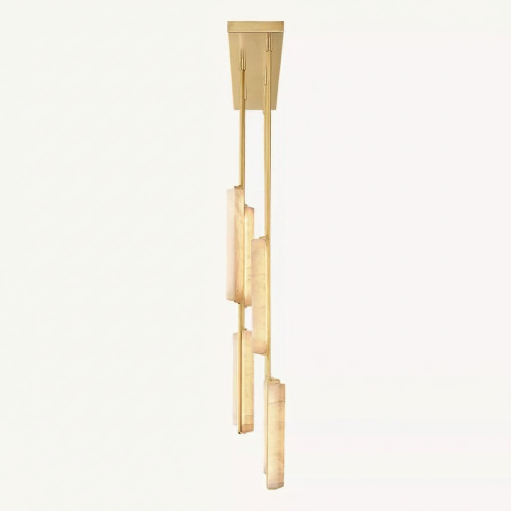 Audor Alabaster Linear Chandelier 54"