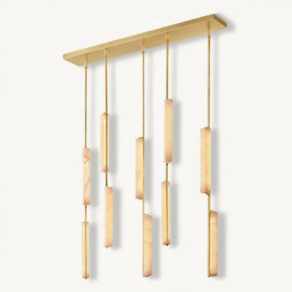 Audor Alabaster Linear Chandelier 54"
