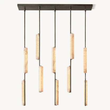 Audor Alabaster Linear Chandelier 54"