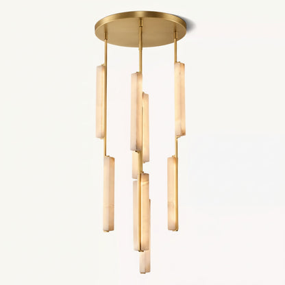 Audor Alabaster Round Chandelier 24"