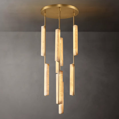 Audor Alabaster Round Chandelier 24"