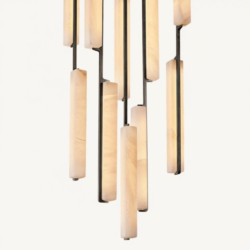 Audor Alabaster Round Chandelier 24"