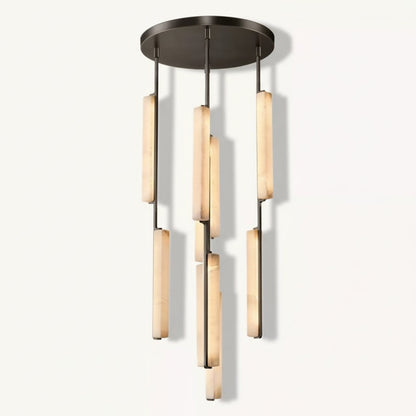 Audor Alabaster Round Chandelier 24"