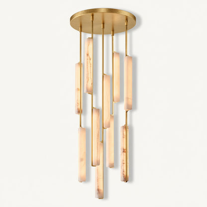 Audor Alabaster Round Chandelier 24"